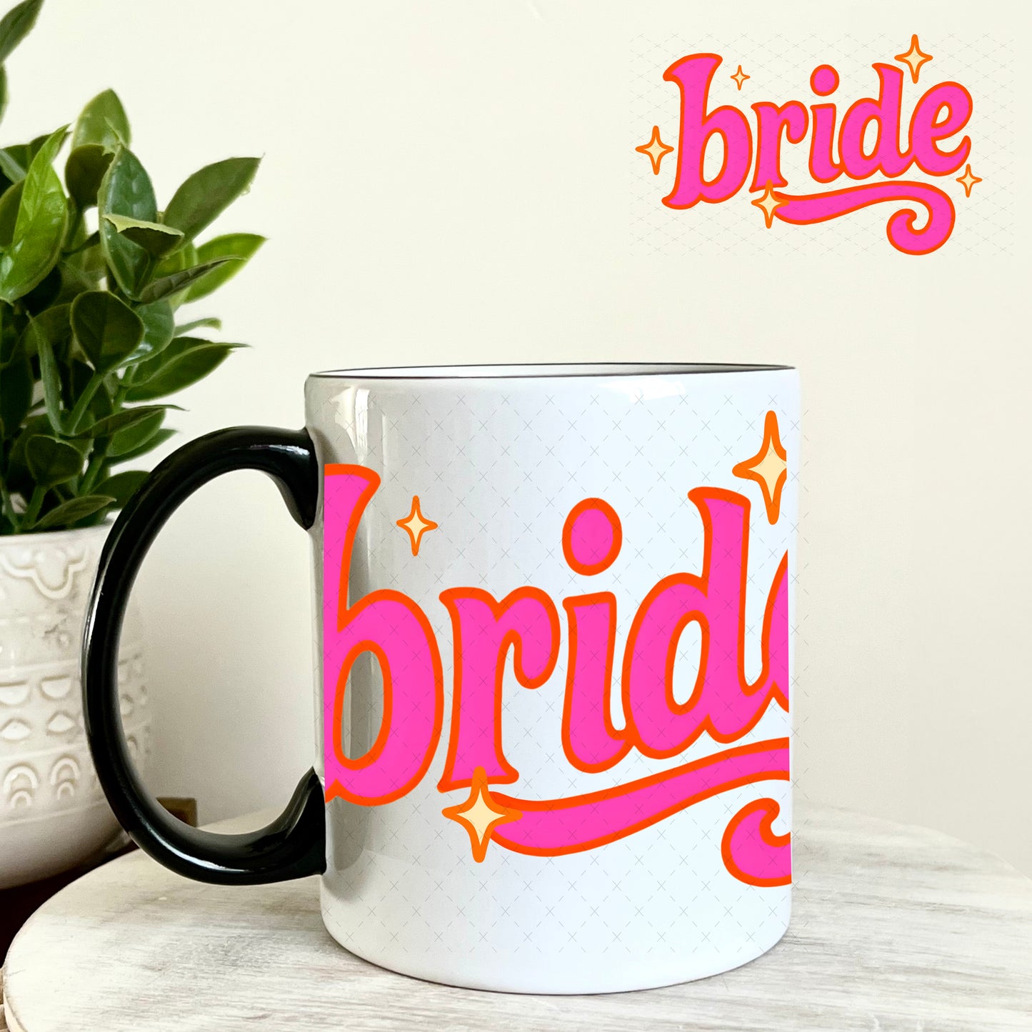 Fuchsia Bride UV DTF Decal 11oz Coffee Mug Weefers