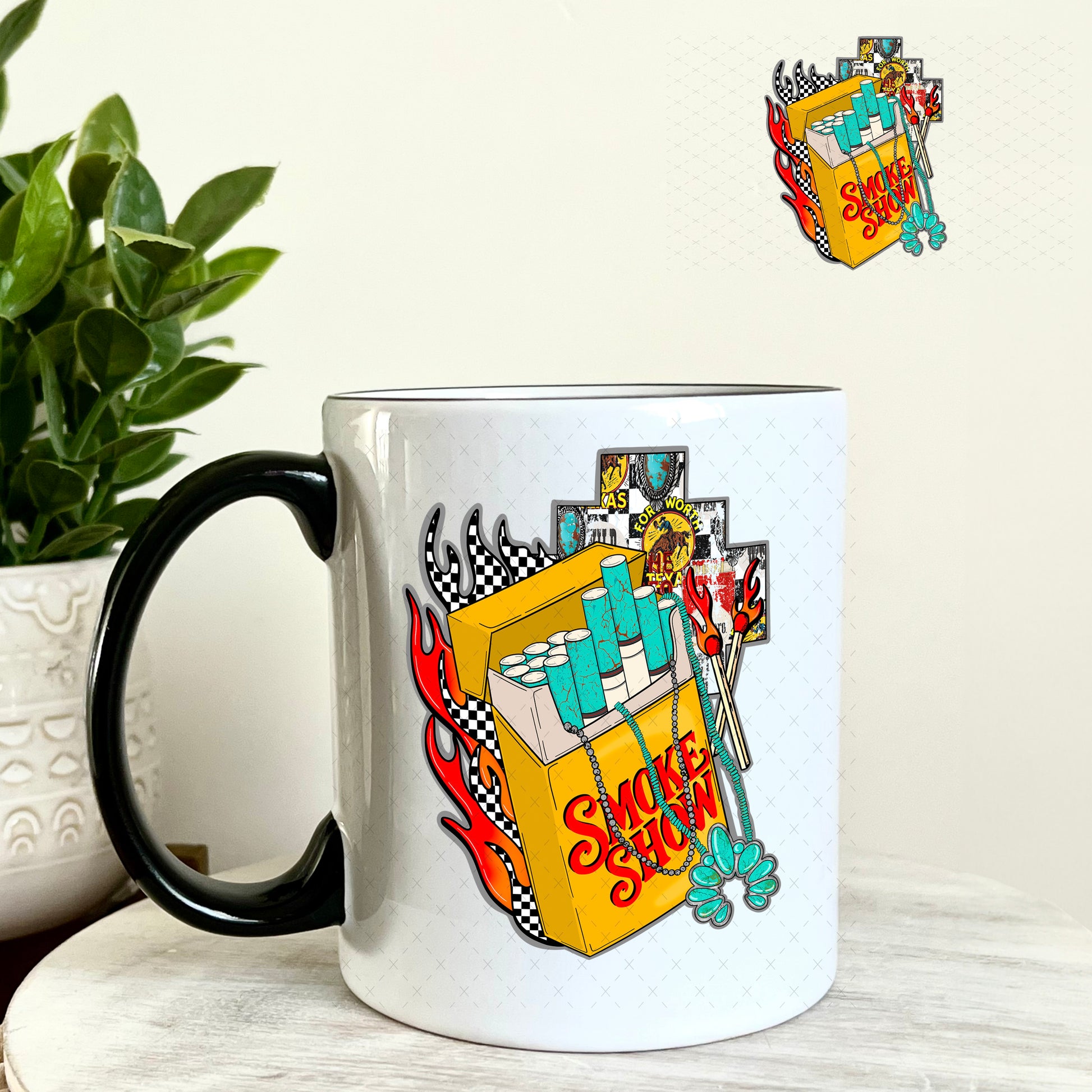 Smoke Show UV DTF Decal 11oz Coffee Mug Weefers