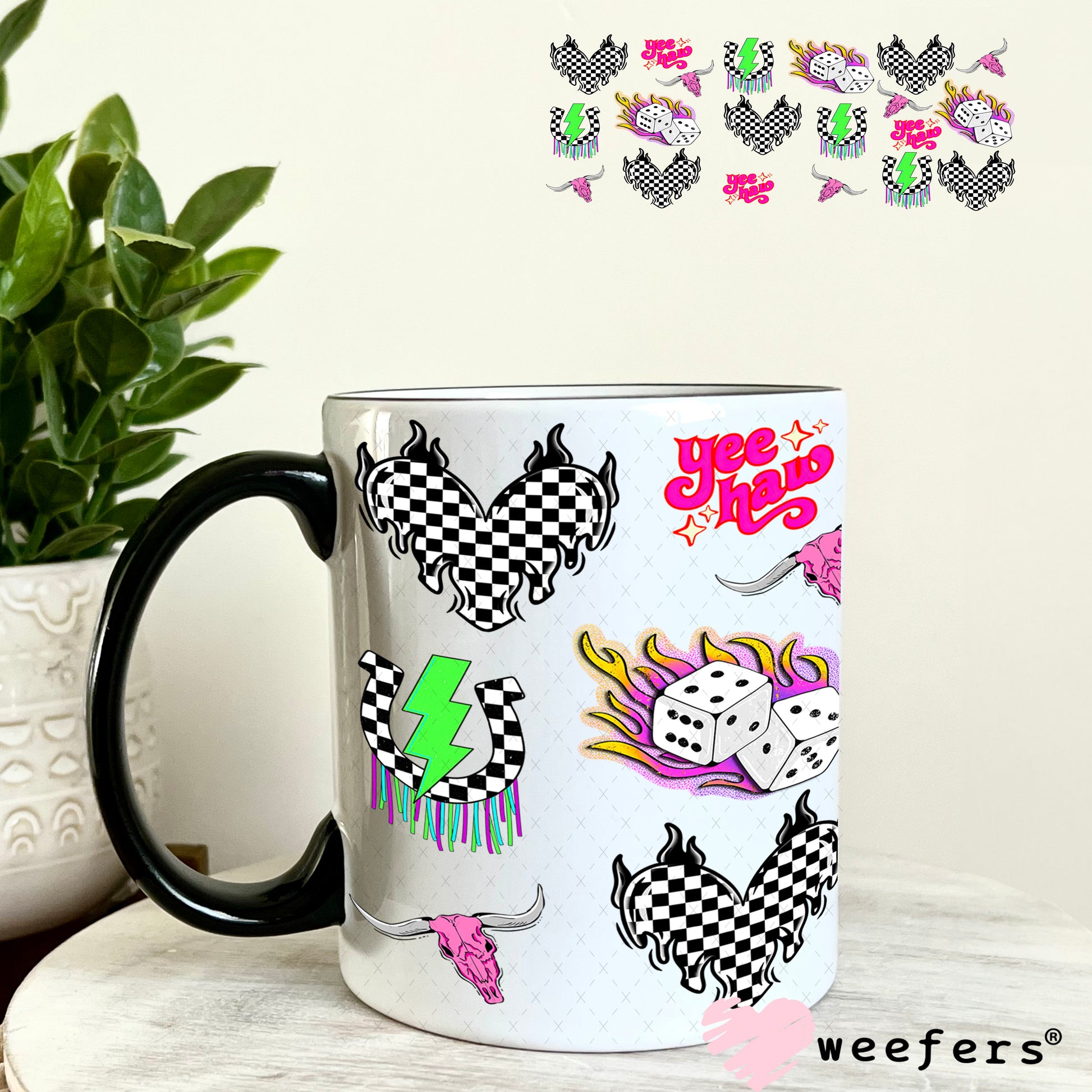Space Cowboy Sidekick UV DTF Cup Wrap- Weefers Exclusive 11oz Coffee Mug Weefers