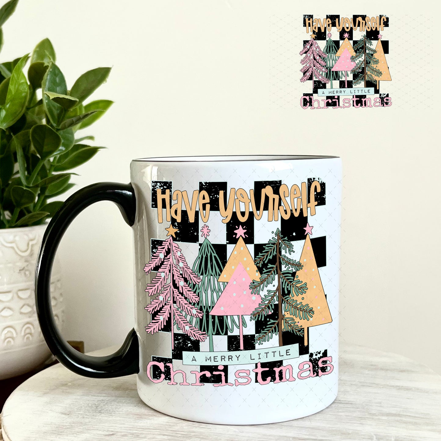 Have Yourself a Very Merry Little Christmas UV DTF Decal 11oz Coffee Mug Weefers