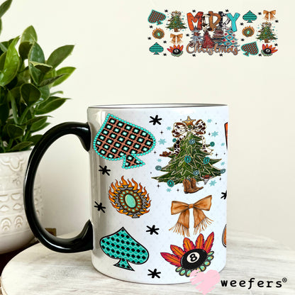 Merry Christmas UV DTF Cup Wrap - Weefers Exclusive 11oz Coffee Mug Weefers