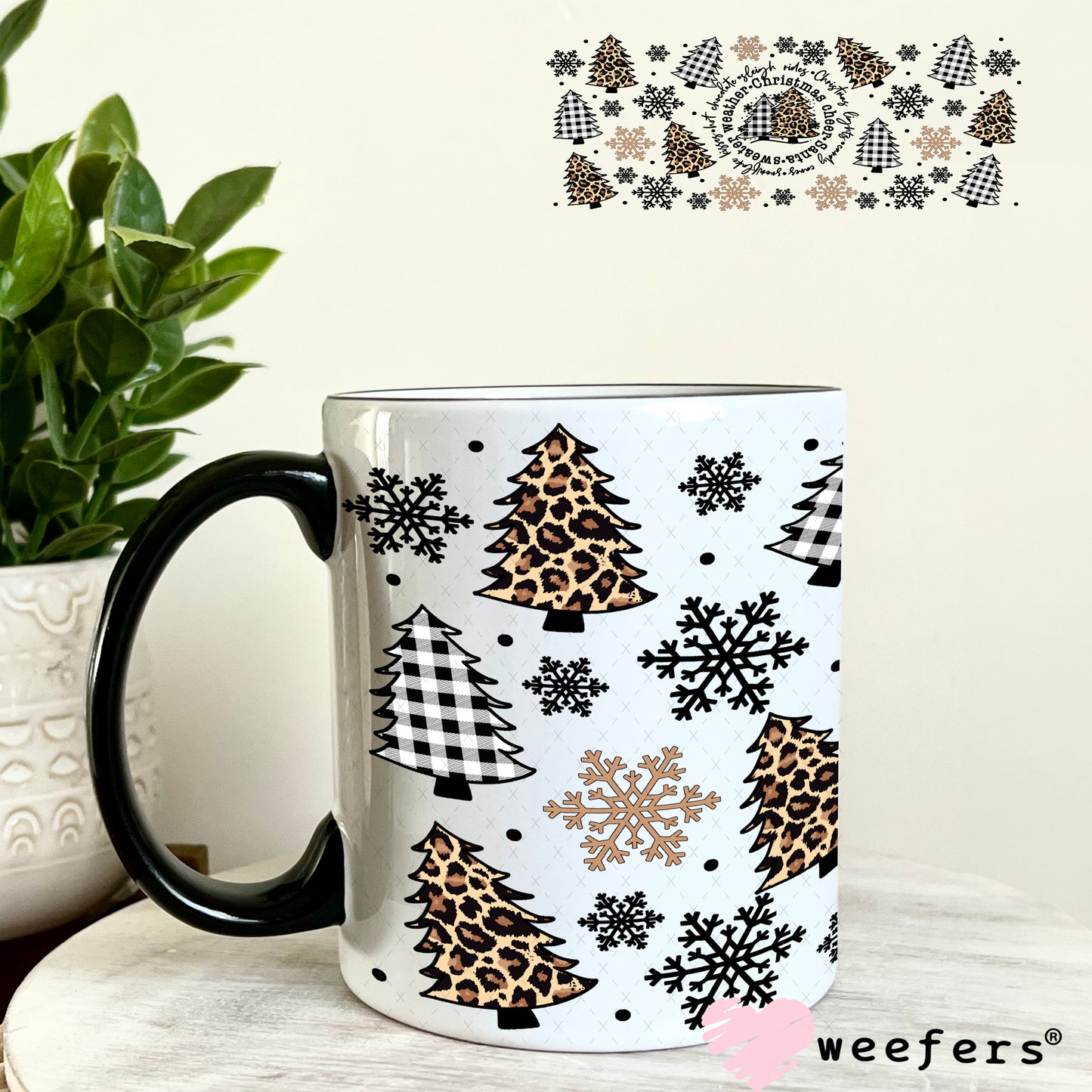 Christmas Weather UV DTF Cup Wrap 11oz Coffee Mug Weefers