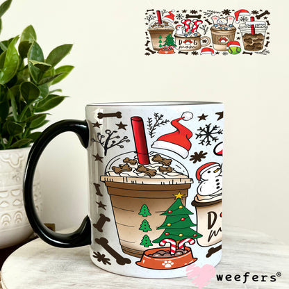 Christmas Coffee Dog Mom UV DTF Cup Wrap 11oz Coffee Mug Weefers