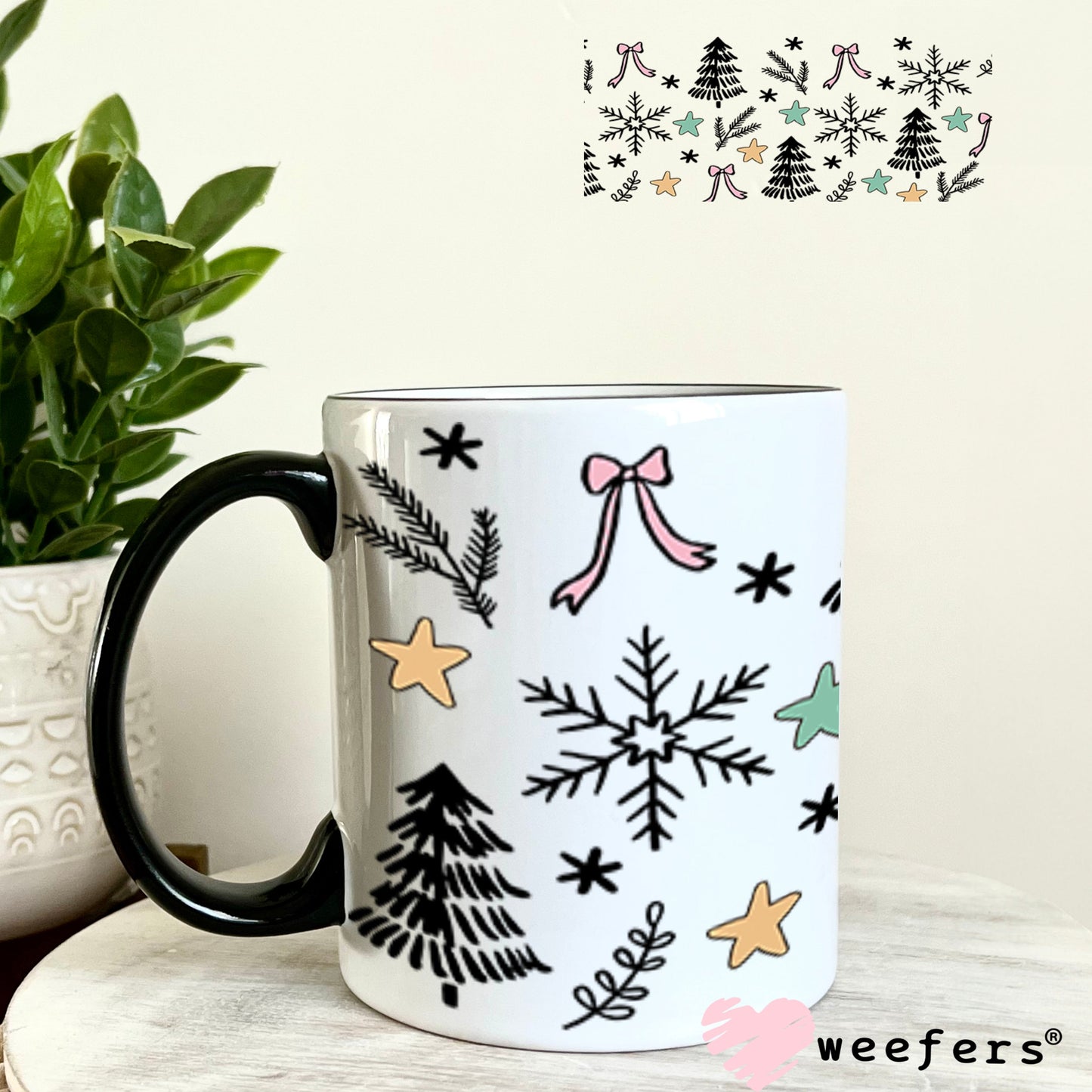 Have yourself a Merry Little Christmas Sidekick UV DTF Cup Wrap - Weefers Exclusive 11oz Coffee Mug Cup Wrap Weefers