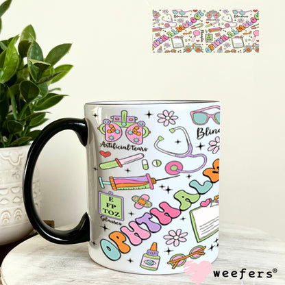Ophthalmology Optometrist UV DTF Cup Wrap - Weefers® Exclusive 11oz Coffee Mug Cup Wrap Weefers
