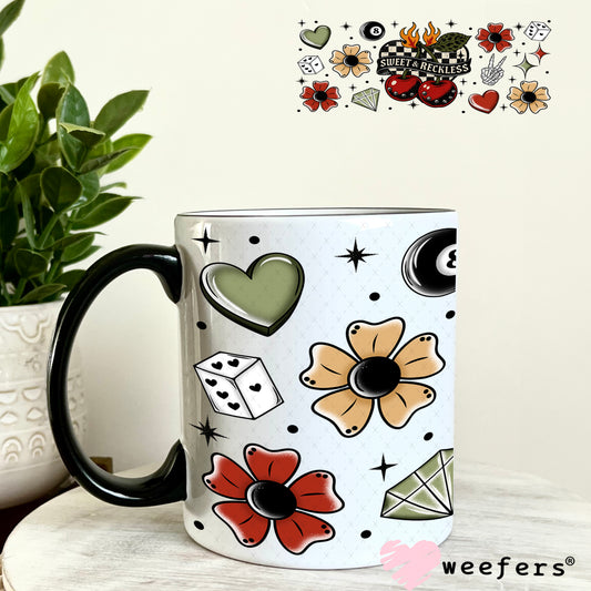 Sweet and Reckless UV DTF Cup Wrap - Weefers Exclusive 11oz Coffee Mug Weefers
