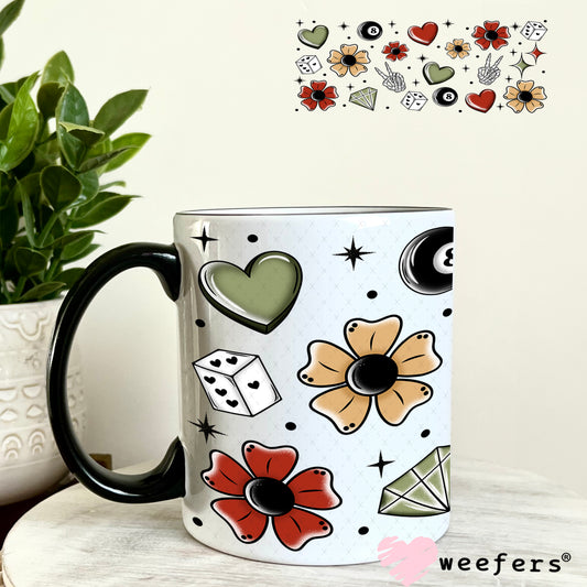 Sweet and Reckless Sidekick UV DTF Cup Wrap - Weefers Exclusive 11oz Coffee Mug Weefers