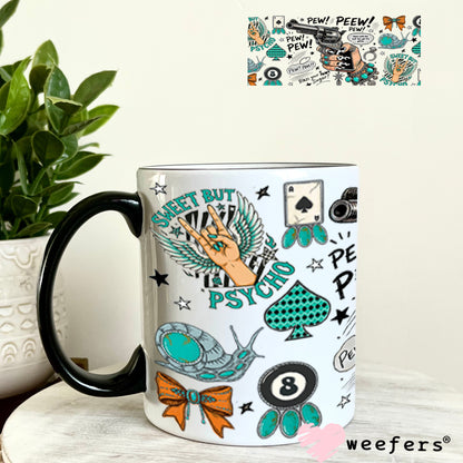 Pew Pew Bless Your Heart Sugar UV DTF Cup Wrap - Weefers Exclusive 11oz Coffee Mug Cup Wrap Weefers