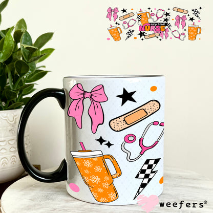 Very Tired Nurse UV DTF Cup Wrap 11oz Coffee Mug Weefers