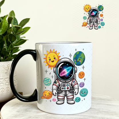 UV DTF Decal - Cute Astronaut 11oz Coffee Mug Weefers