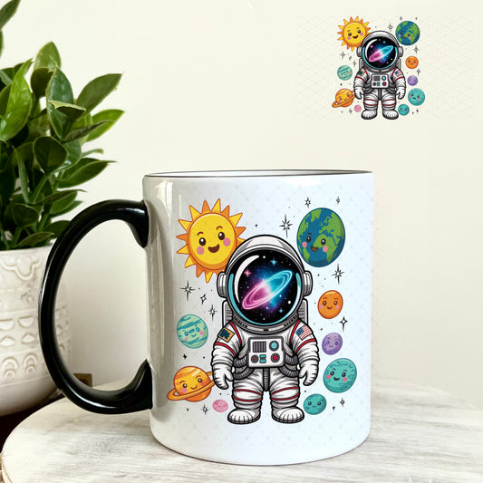 UV DTF Decal - Cute Astronaut 11oz Coffee Mug Weefers