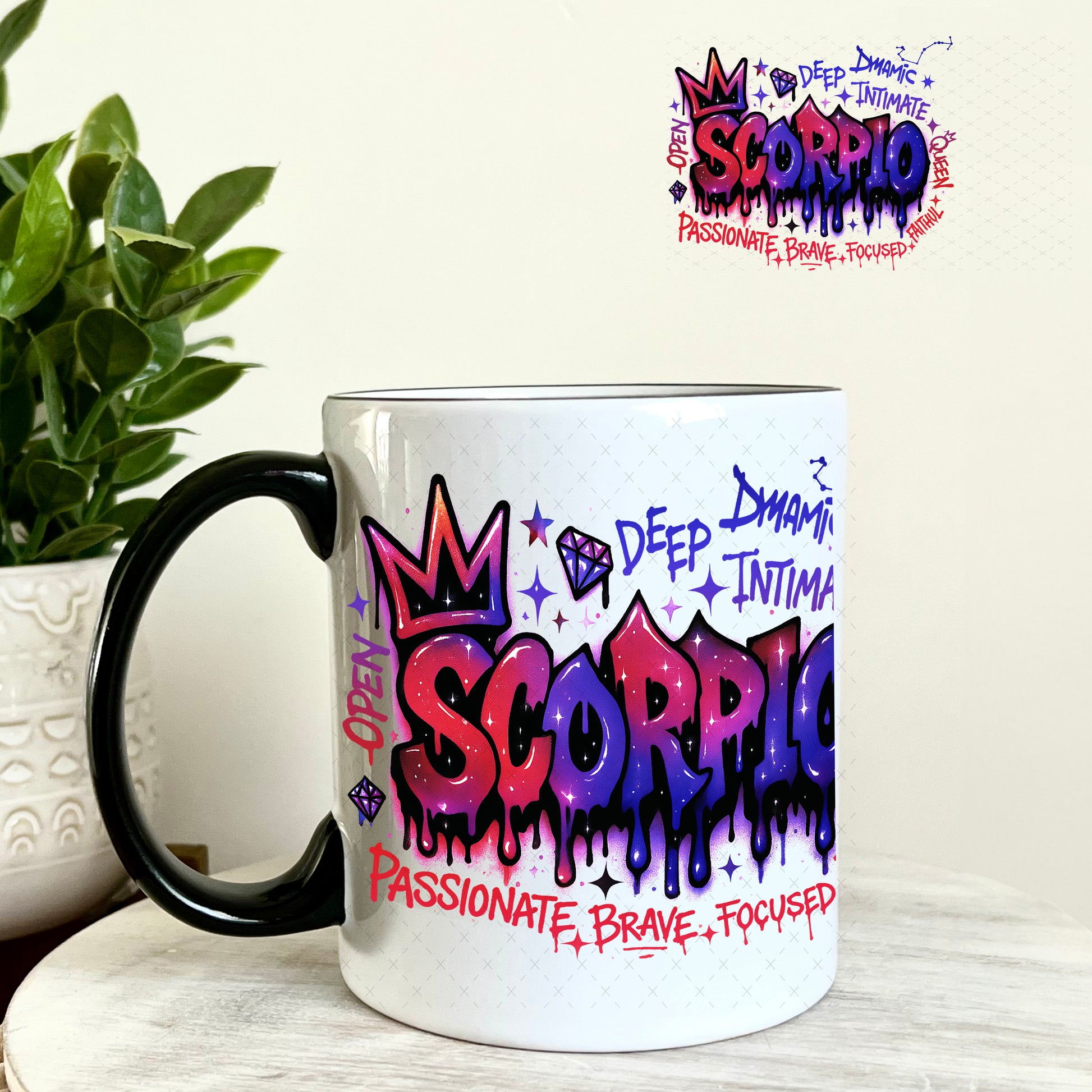 UV DTF Decal - Scorpio Zodiac Sign 11oz Coffee Mug Weefers