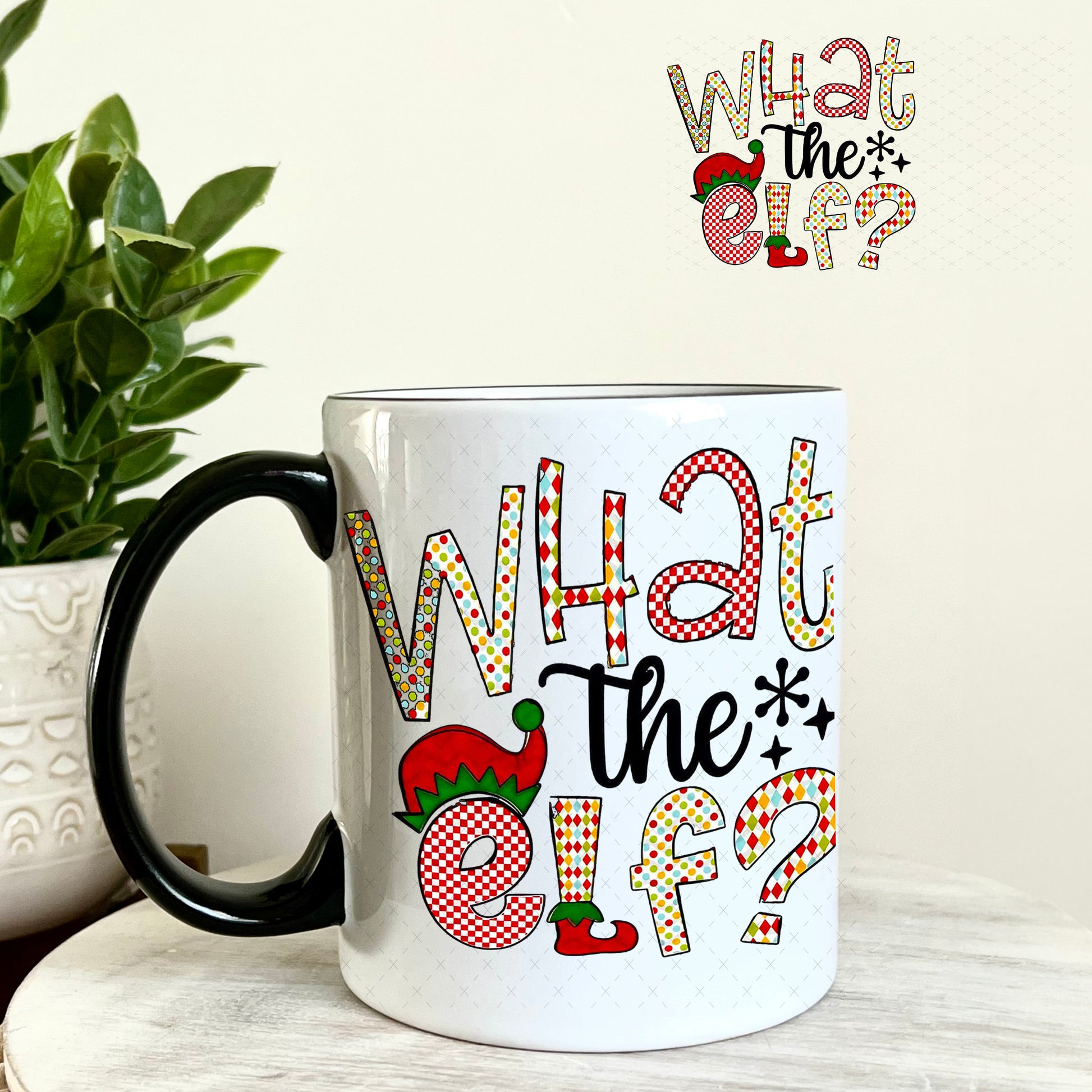 UV DTF Decal - Christmas What the Elf 11oz Coffee Mug Weefers