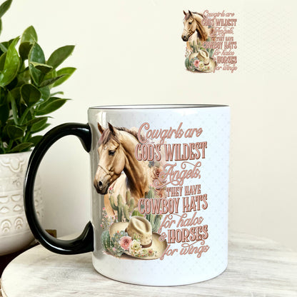 UV DTF Decal - Cowgirls are God's Wildest Angels 11oz Coffee Mug Weefers