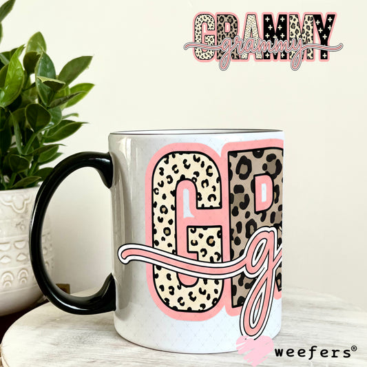 UV DTF Cup Wrap – Cheetah Grammy 11oz Coffee Mug Weefers