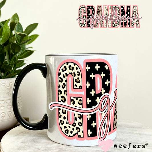 UV DTF Cup Wrap – Cheetah Grandma 11oz Coffee Mug Weefers