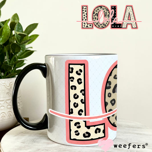 UV DTF Cup Wrap – Cheetah Lola 11oz Coffee Mug Weefers