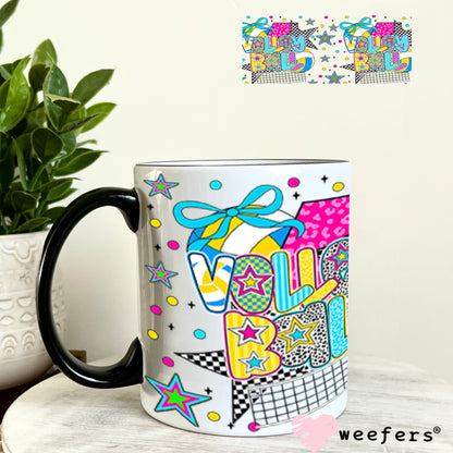 UV DTF Cup Wrap – Preppy Volleyball - Weefers® Exclusive 11oz Coffee Mug Cup Wrap Weefers