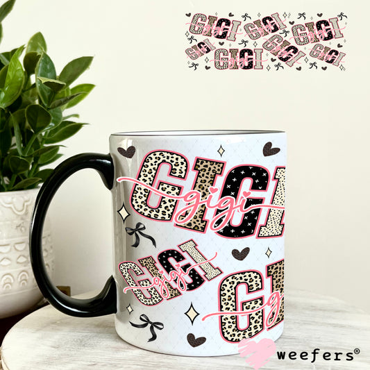 UV DTF Cup Wrap – Gigi Cheetah Print - Weefers Exclusive 11oz Coffee Mug Weefers