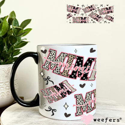 UV DTF Cup Wrap – Mimi Cheetah Print - Weefers Exclusive 11oz Coffee Mug Cup Wrap Weefers