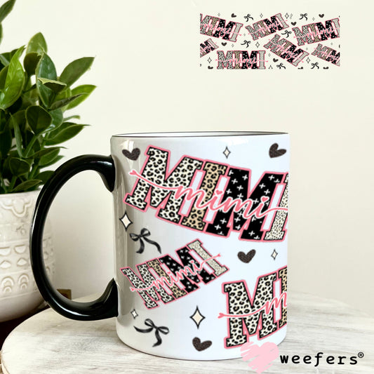 UV DTF Cup Wrap – Mimi Cheetah Print - Weefers® Exclusive 11oz Coffee Mug Cup Wrap Weefers
