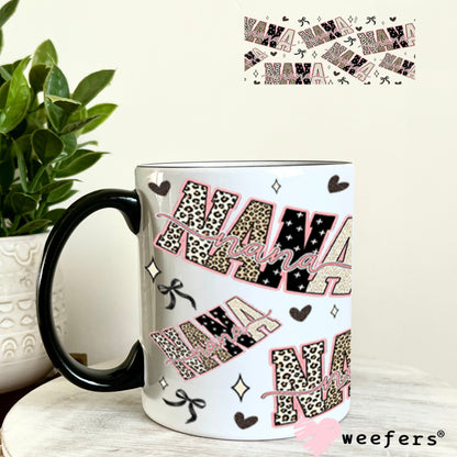 UV DTF Cup Wrap – Nana Cheetah Print - Weefers Exclusive 11oz Coffee Mug Cup Wrap Weefers