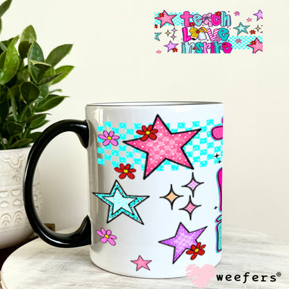 UV DTF Cup Wrap – Preppy Teach Love Inspire- Weefers Exclusive 11oz Coffee Mug Cup Wrap Weefers