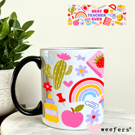 UV DTF Cup Wrap – Best Teacher Ever 11oz Coffee Mug Weefers