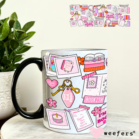 UV DTF Cup Wrap – Romantic Book Reader 11oz Coffee Mug Weefers