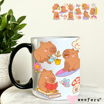 UV DTF Cup Wrap – Capybara 11oz Coffee Mug Weefers