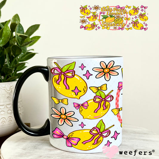 UV DTF Cup Wrap – Easy Peasy Lemon Squeezy 11oz Coffee Mug Weefers