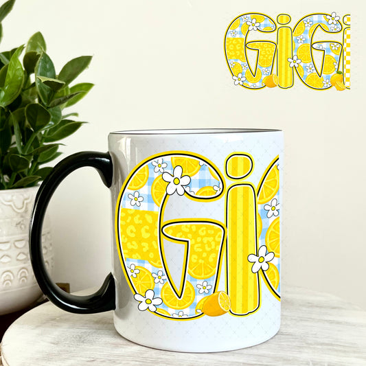 UV DTF Decal - Gigi Yellow 11oz Coffee Mug Weefers