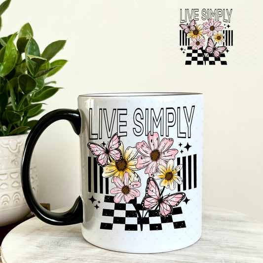UV DTF Decal - Live Simply 11oz Coffee Mug Weefers
