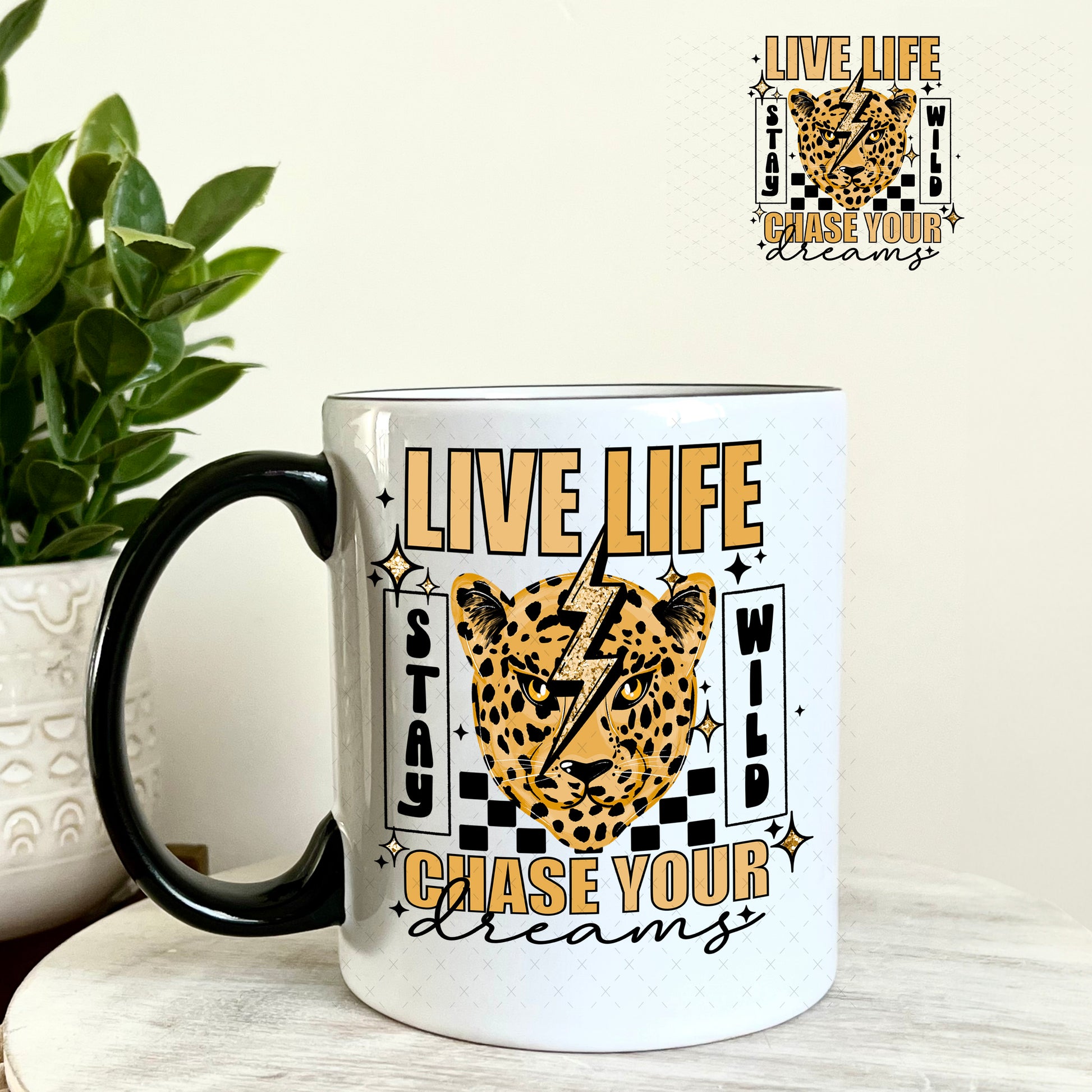 UV DTF Decal - Live Life Chase Your Dreams 11oz Coffee Mug Weefers