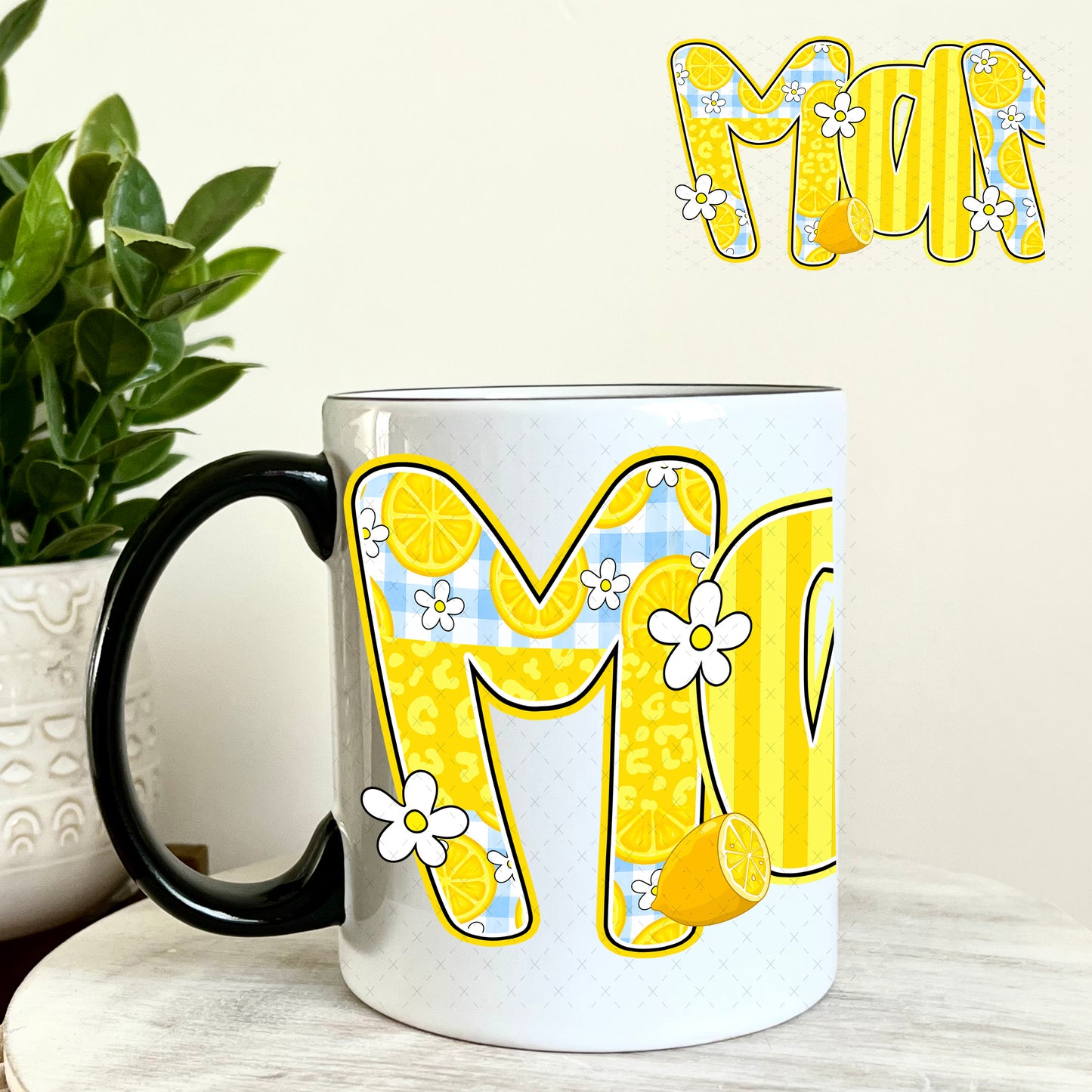UV DTF Decal - Mama Sunny Yellow 11oz Coffee Mug Weefers