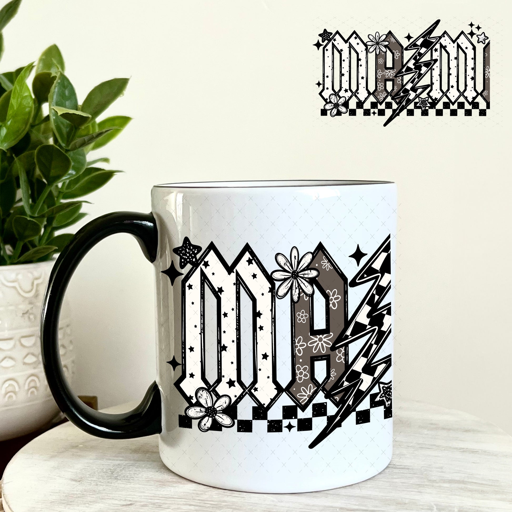 UV DTF Decal - Mama Lightening Bolt 11oz Coffee Mug Weefers