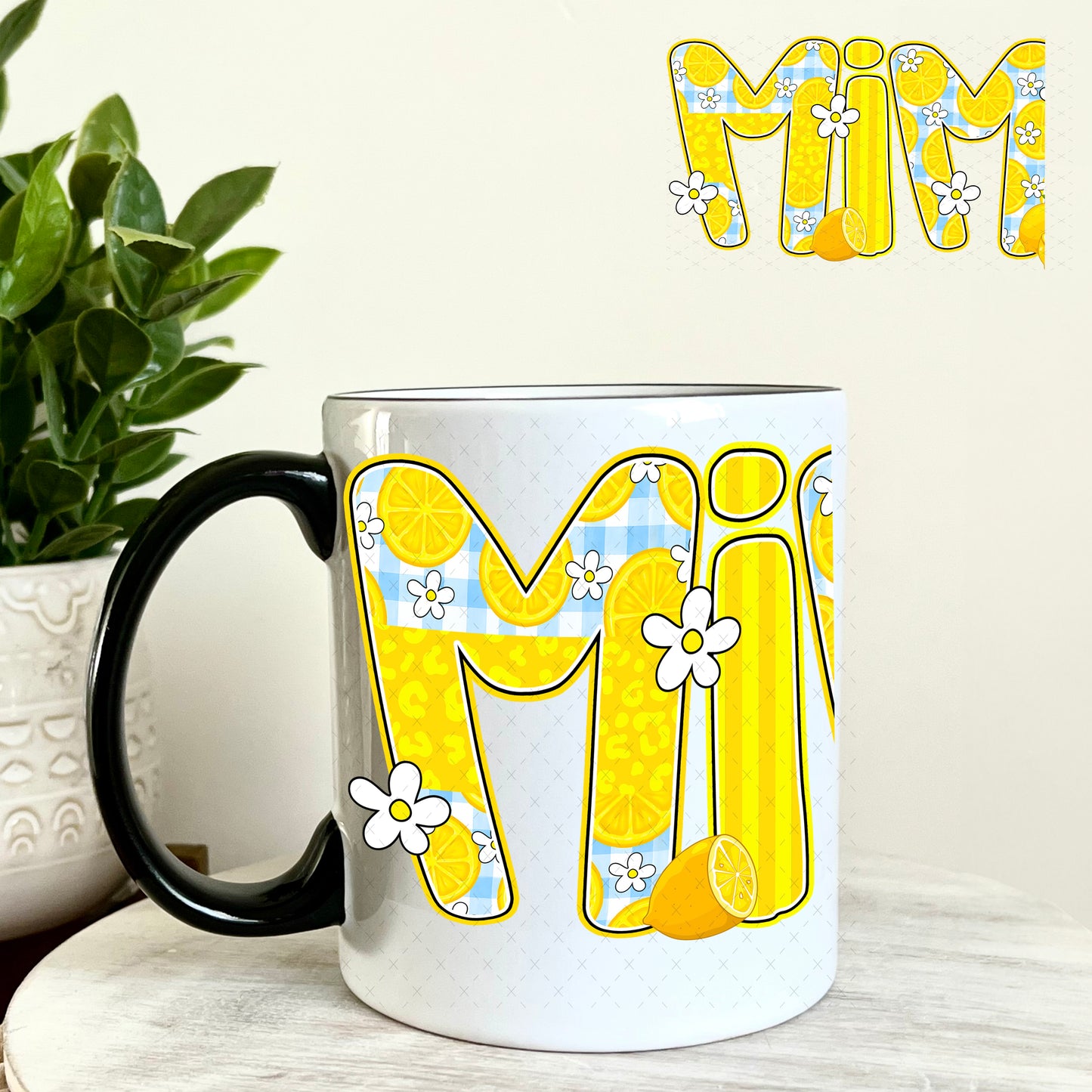 UV DTF Decal - Mimi Sunny Yellow 11oz Coffee Mug Weefers