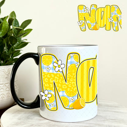 UV DTF Decal - Nana Sunny Yellow 11oz Coffee Mug Weefers