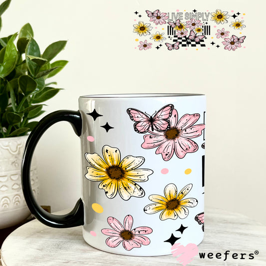 UV DTF Cup Wrap – Live Simple 11oz Coffee Mug Weefers