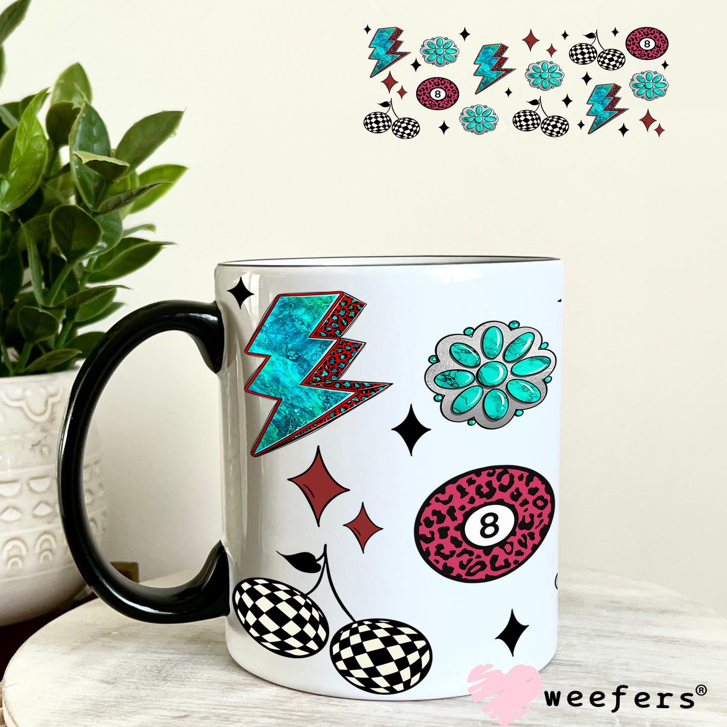 UV DTF Cup Wrap – Drink Your Water and Don't Be a B$tch Sidekick - Weefers Exclusive 11oz Coffee Mug Weefers