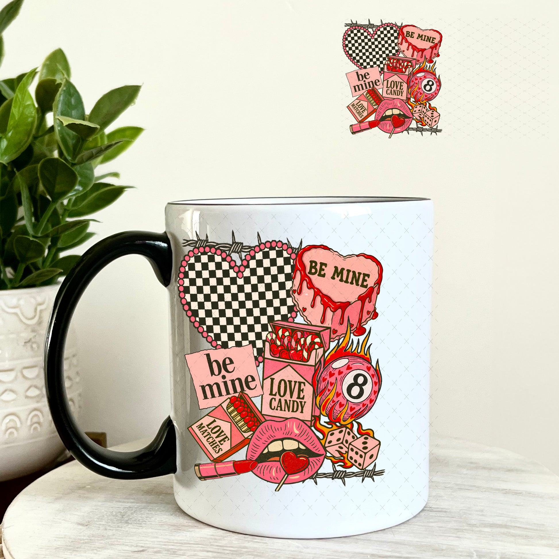 UV DTF Decal - Western Valentine Collage 11oz Coffee Mug Weefers