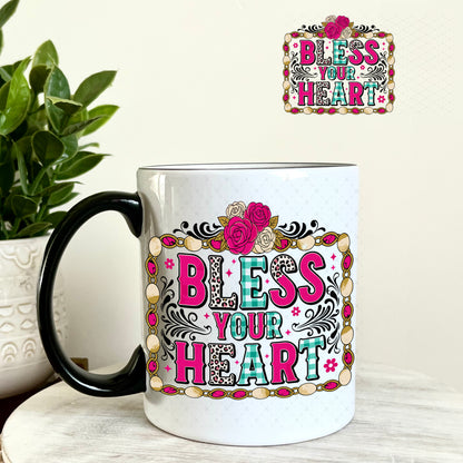 UV DTF Decal - Bless Your Heart 11oz Coffee Mug Weefers