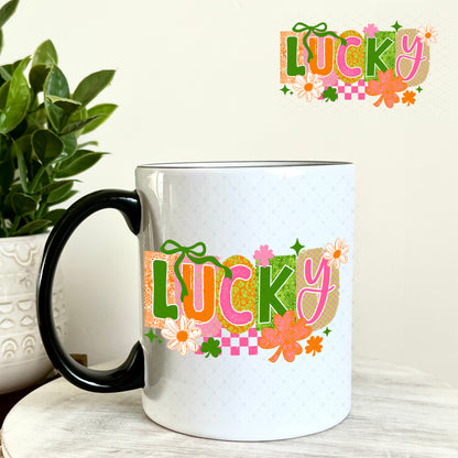 UV DTF Decal - Lucky St. Patrick's Day 11oz Coffee Mug Weefers
