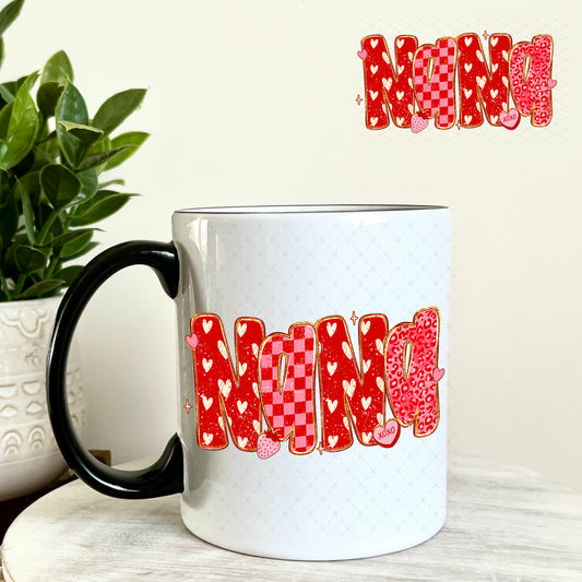 UV DTF Decal - Nana Valentine's Day 11oz Coffee Mug Weefers