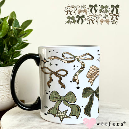UV DTF Cup Wrap – Camouflage Bows 11oz Coffee Mug Weefers