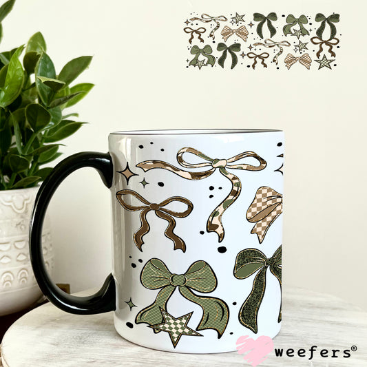 UV DTF Cup Wrap – Camouflage Bows 11oz Coffee Mug Weefers