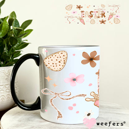 UV DTF Cup Wrap – Happy Easter Neutral Tones 11oz Coffee Mug Weefers