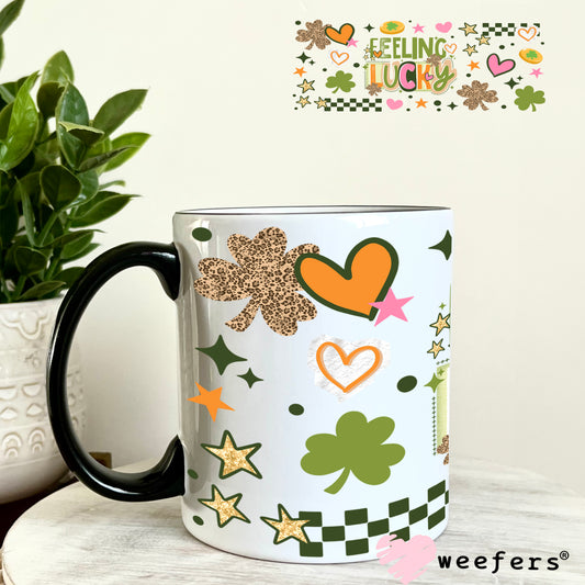 UV DTF Cup Wrap – Feeling Lucky 11oz Coffee Mug Weefers