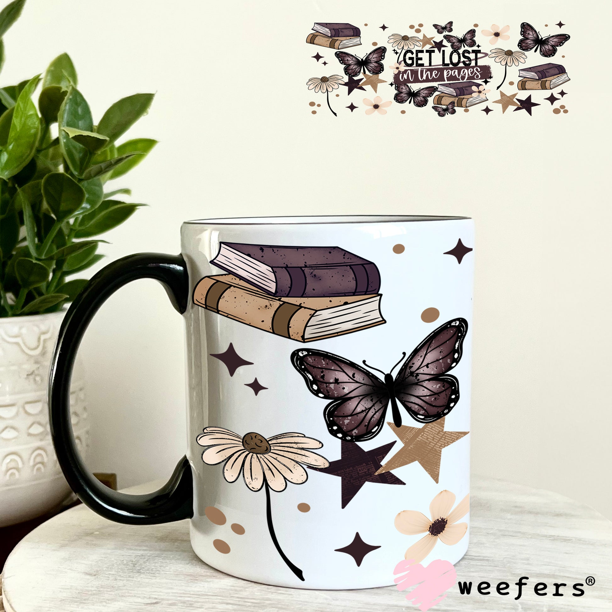 UV DTF Cup Wrap – Get Lost in The Pages 11oz Coffee Mug Weefers