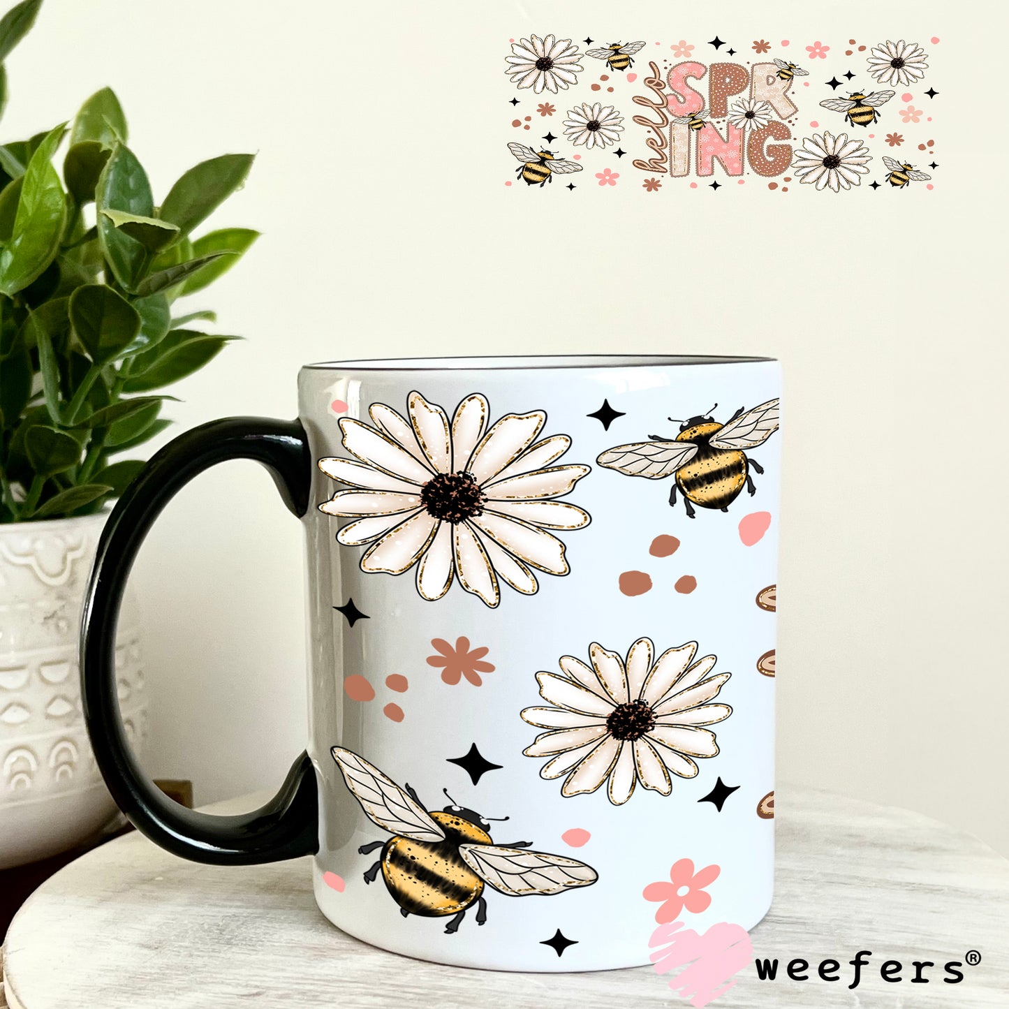 UV DTF Cup Wrap – Hello Spring 11oz Coffee Mug Weefers